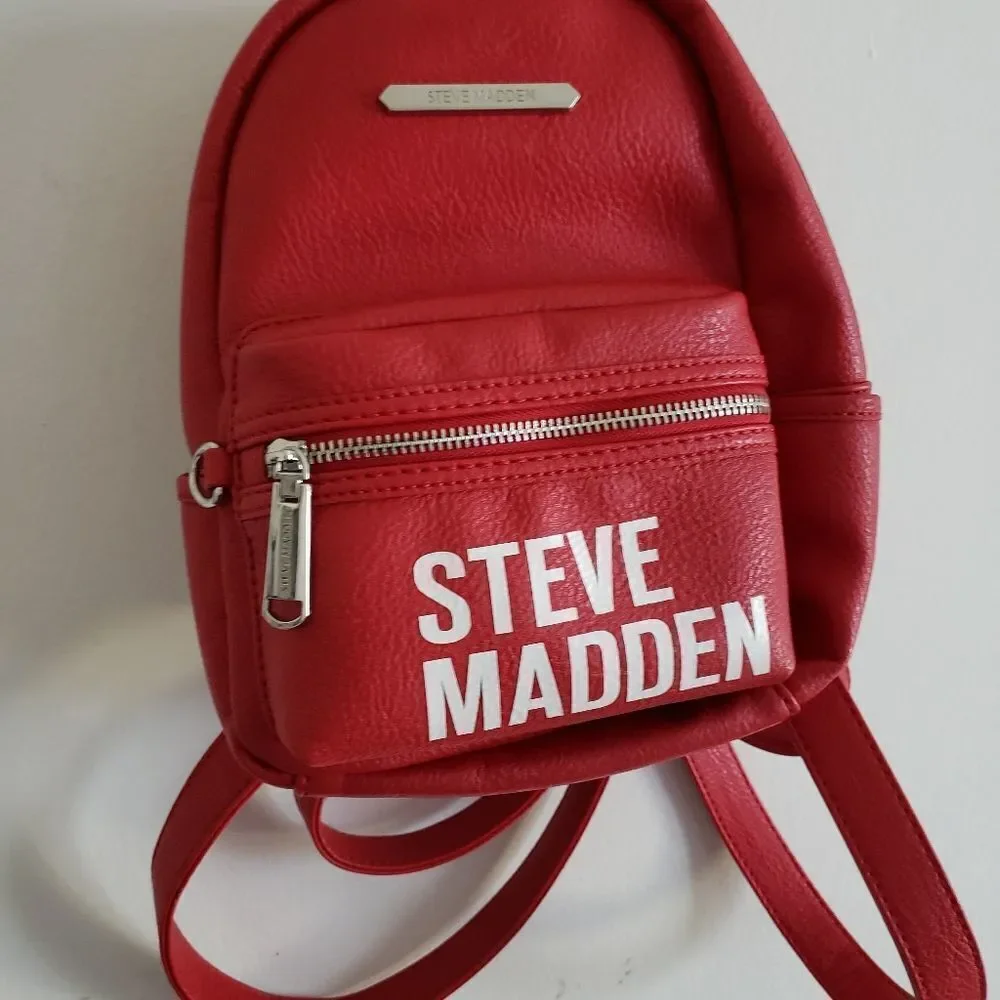 Steve Madden Red Mini Backpack  - Picture 3 of 7